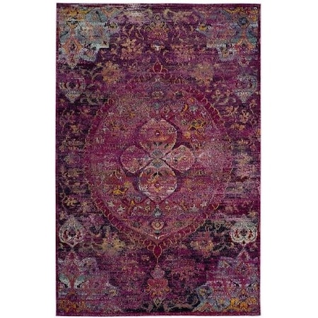 Safavieh Crystal Power Loomed Rectangle Area RugFuchsia & Purple 3 x 5 ft. CRS512S-3